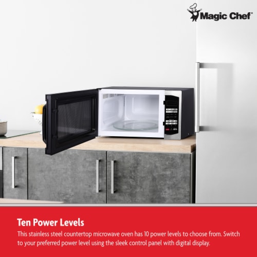 MAGIC CHEF Countertop Microwave Oven - Black, 1.1 cu ft - Foods Co.