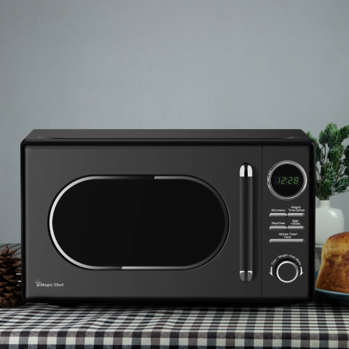 Magic Chef 0.7 Cubic Feet 700 Watt Classic Retro Countertop Microwave Black 1 Piece Mariano s