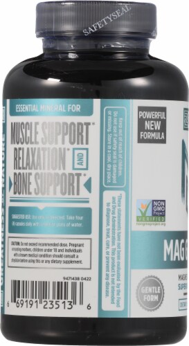 Zhou® Magnesium Glycinate Dietary Supplement Capsules 1350mg Perspective: left