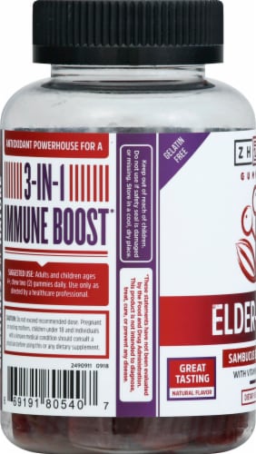Zhou Elderberry Vegan Gummies Perspective: left
