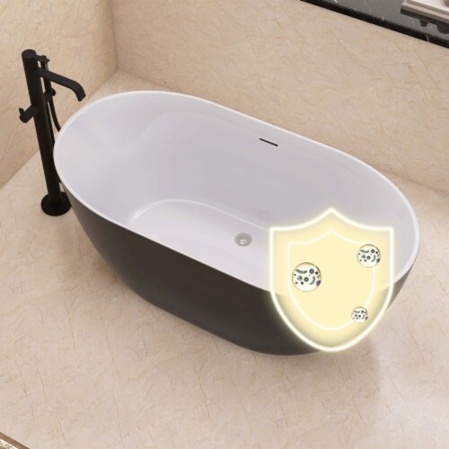 Exbrite 59 X29 Acrylic Bathtub Free Standing Tub Oval Shape Soaking Tub