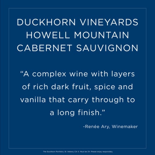Duckhorn Cabernet Sauvignon Howell Mountain Red Wine Perspective: left