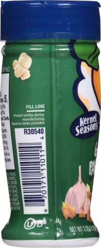 Kernel Season's Garlic Parmesan Popcorn Seasoning Perspective: left