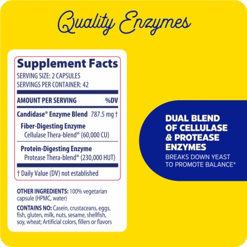 Enzymedica® Candidase™ Dietary Supplement Capsules Perspective: left