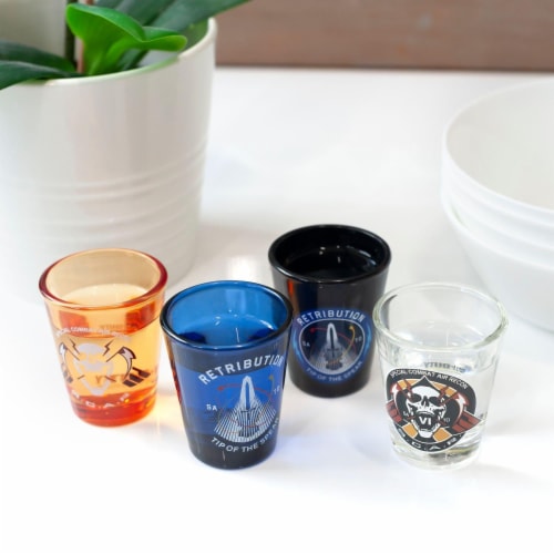 EXCLUSIVE Call of Duty: Infinite Warfare Shot Glasses | Set of 4 | 2 FL Oz. Perspective: left