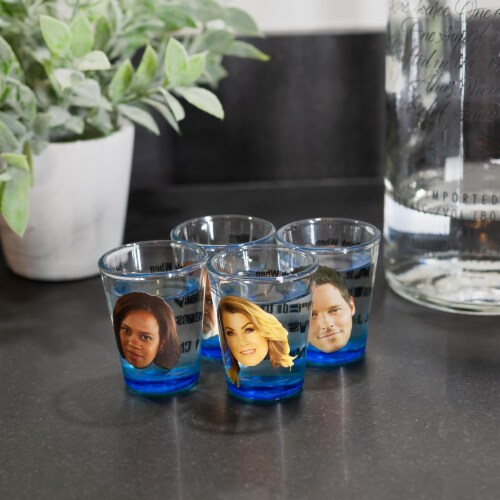 Greys Anatomy Drinking Game | Set Of 4 Character Shot Glasses | 2 Ounces Each Perspective: left