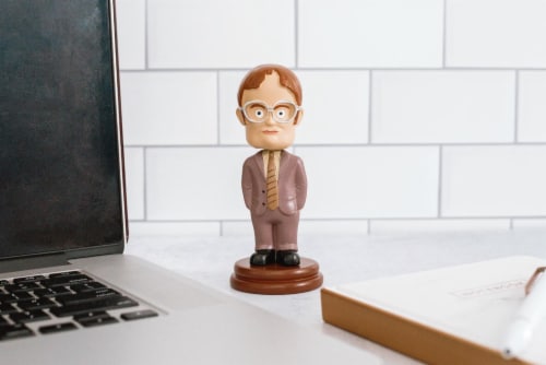 The Office Dwight Schrute Bobblehead Collectible Figure | Stands 5.5 Inches Tall Perspective: left