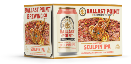 Ballast Point Grapefruit Sculpin IPA Perspective: left