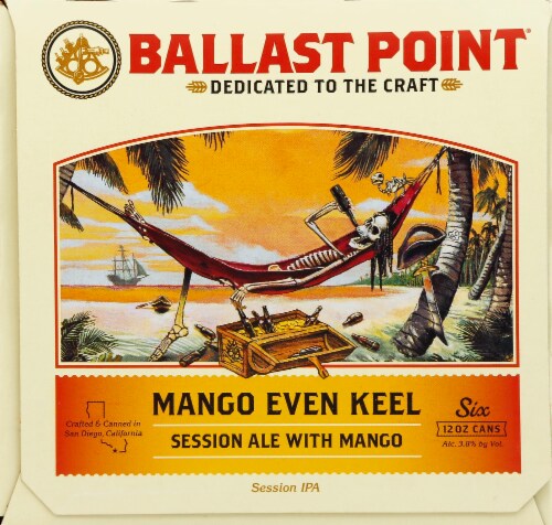 Ballast Point Mango Even Keel Session IPA Perspective: left