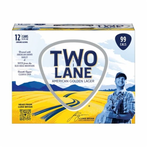 Two Lane American Golden Lager Craft Beer Perspective: left