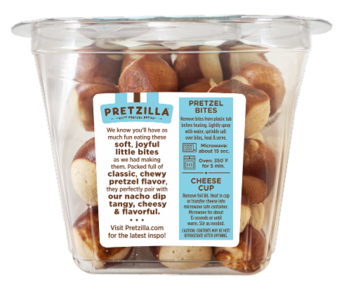 Pretzilla® Soft Pretzel Bites with Nacho Cheese Cup Perspective: left