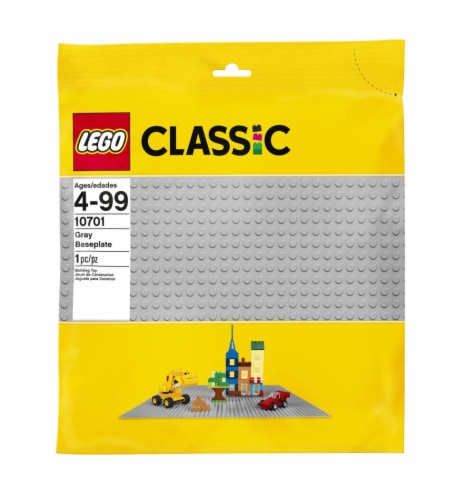 LEGO® 10701 Gray Baseplate Building Set Perspective: left