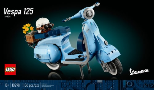 LEGO® Vespa Pastel Blue Building Kit Toy Perspective: left
