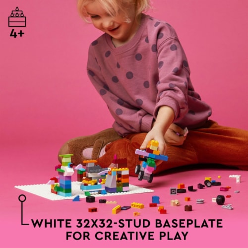 LEGO® Classic White Baseplate Building Set 11026 Perspective: left