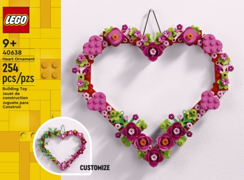 LEGO® Heart Ornament V39 40638 Building Set Perspective: left