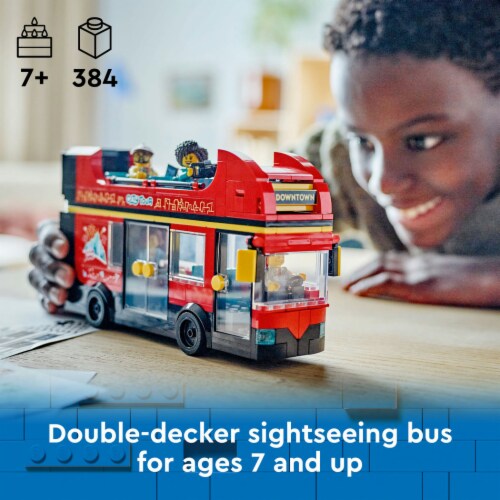 LEGO® City Double-Decker Sightseeing London Bus - Red Perspective: left