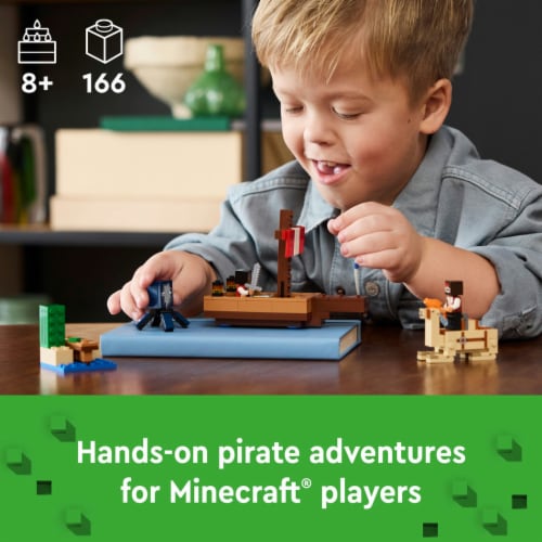 LEGO® Minecraft Pirate Ship Voyage Boat Set Perspective: left