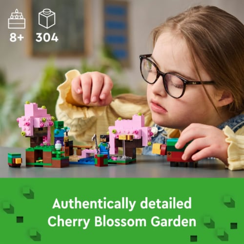 LEGO® Minecraft Cherry Blossom Garden Set Perspective: left
