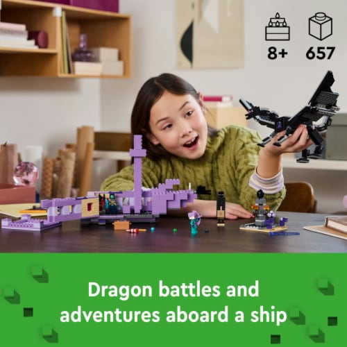 LEGO® Minecraft Ender Dragon and End Ship Set Perspective: left