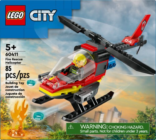LEGO® City Fire Rescue Helicopter 60411 Perspective: left