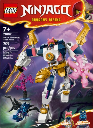 LEGO® Ninjago® Dragon's Rising Sora's Elemental Tech Mech 71807 Building Set Perspective: left