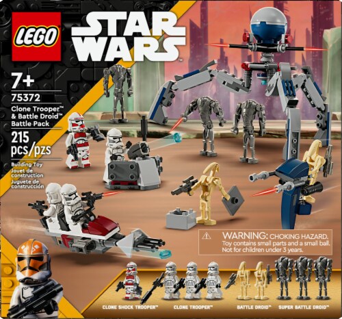 75372 LEGO® Star Wars Clone Trooper™ & Battle Droid™ Battle Pack Perspective: left
