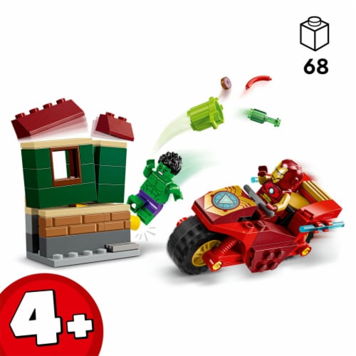 LEGO® Marvel® Iron Man With Bike And The Hulk Perspective: left