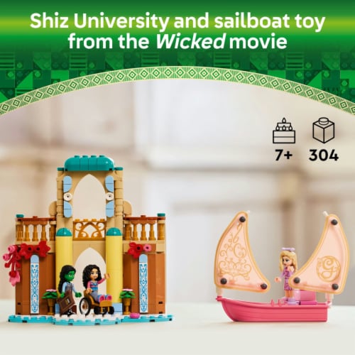 LEGO® 75681 Glinda Eelphaba & Nessarose at Shiz University Building Set Perspective: left