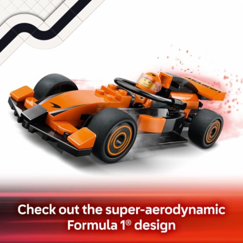 LEGO City F1 Driver with McLaren Race Car Building Toy 60442, 86 pc ...
