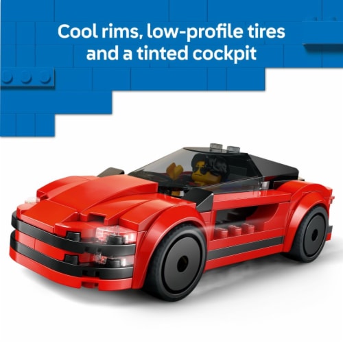 LEGO City Red Sports Car Building Toy 60448 Perspective: left