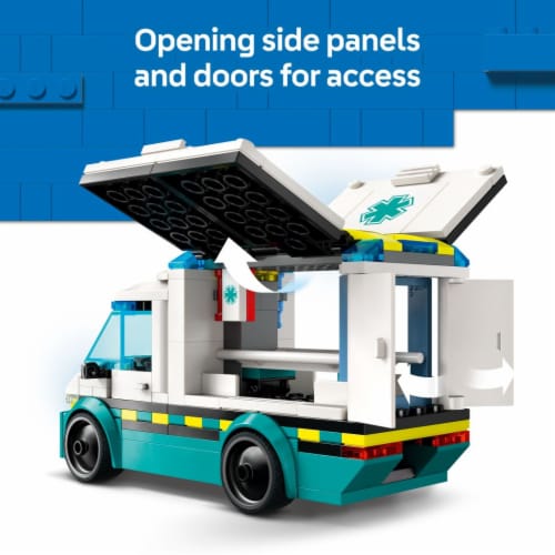 LEGO City Emergency Ambulance Building Toy 60451 Perspective: left