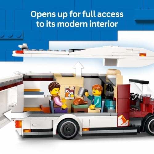 LEGO City Holiday Adventure Camper Van Building Toy Set 60454 Perspective: left