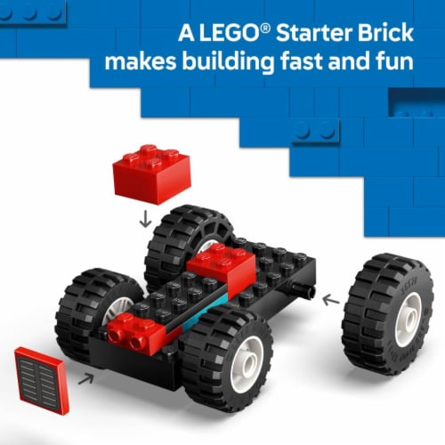 LEGO City Red Farm Tractor with Trailer & Sheep Building Toy 60461 Perspective: left