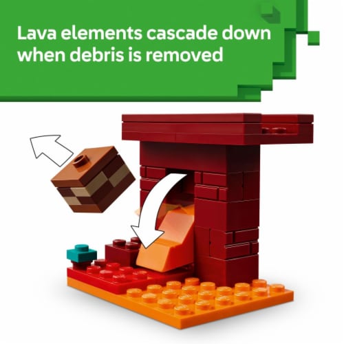 LEGO Minecraft The Nether Lava Battle Building Toy 21266 Perspective: left