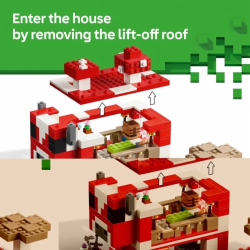 LEGO Minecraft The Mooshroom House Building Toy 21270 Perspective: left