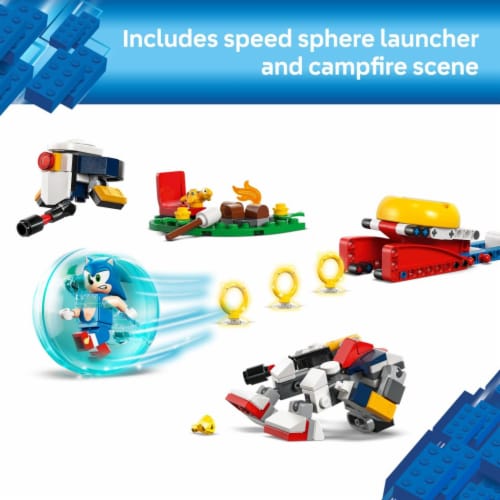 LEGO Sonic the Hedgehog: Sonic's Campfire Clash Building Toy 77001 Perspective: left