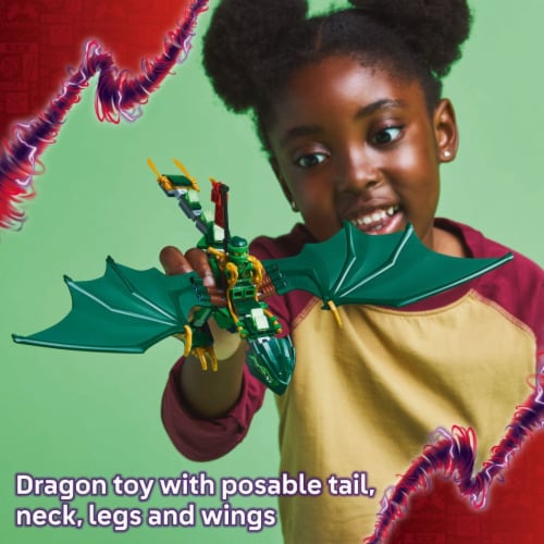 LEGO NINJAGO Lloyd's Green Forest Dragon Toy 71829 Perspective: left