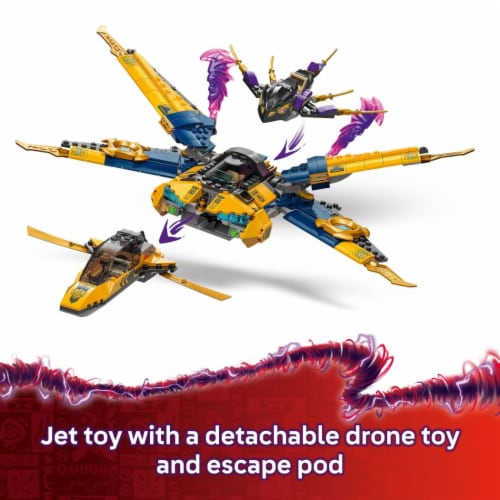 LEGO NINJAGO Ras and Arin's Super Storm Jet Building Toy 71833 Perspective: left