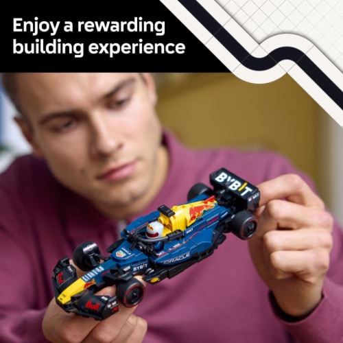 LEGO® Speed Champions Oracle Red Bull Racing RB20 F1 Race Car Toy 77243 Building Set Perspective: left