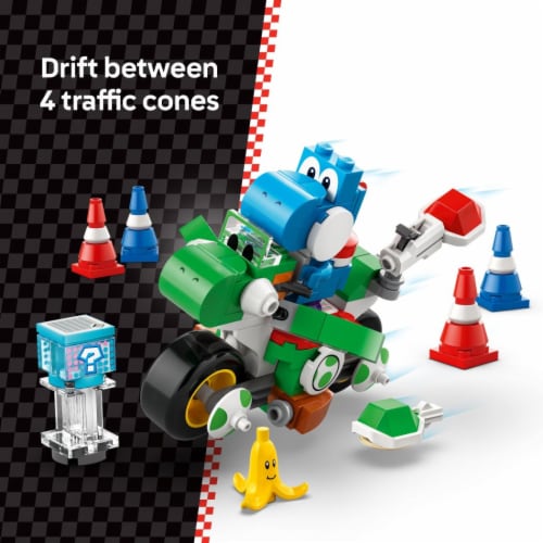 LEGO Super Mario: Mario Kart Yoshi Bike Building Toy 72031 Perspective: left