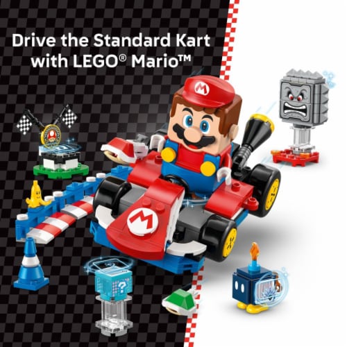 LEGO Super Mario: Mario Kart – Interactive LEGO Mario & Standard Kart 72043 Perspective: left