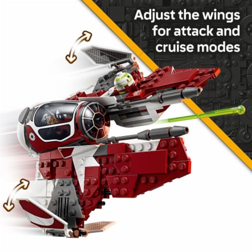 LEGO Star Wars: The Clone Wars Ahsoka's Jedi Interceptor Spaceship Building Toy 75401 Perspective: left