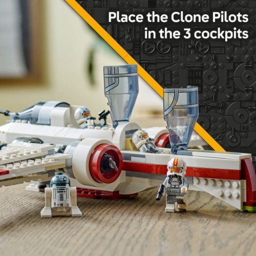 LEGO Star Wars: Revenge of the Sith ARC-170 Starfighter Spaceship Building Toy 75402 Perspective: left
