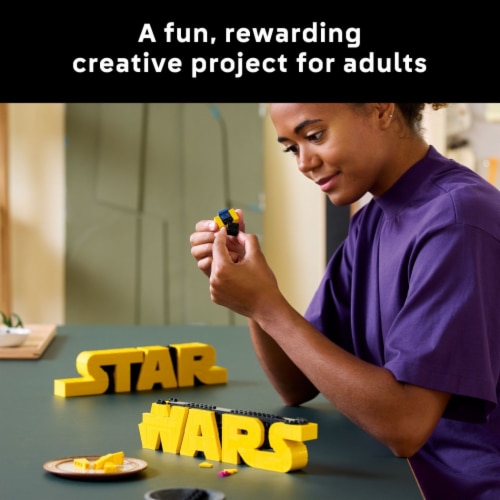 LEGO Star Wars Brick-Built Star Wars Logo 75407 Perspective: left