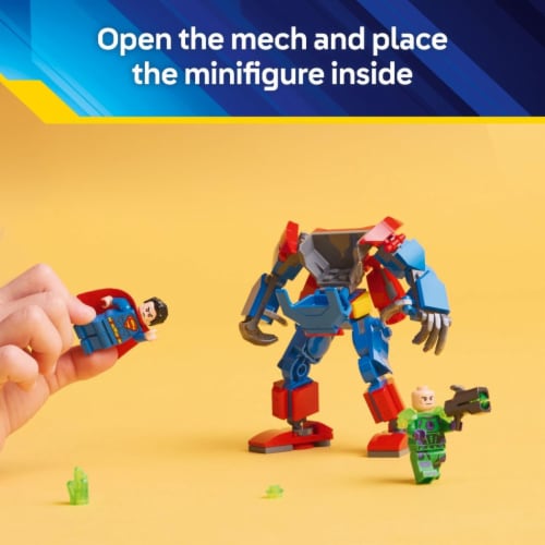 LEGO DC Superman Mech vs. Lex Luthor Building Toy 76302 Perspective: left