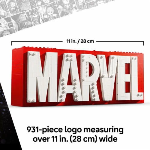 LEGO Marvel: MARVEL Logo & Minifigures Building Toy 76313 Perspective: left