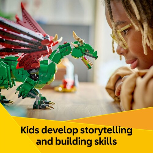 LEGO Creator 3 in 1 Medieval Dragon Building Toy 31161 Perspective: left