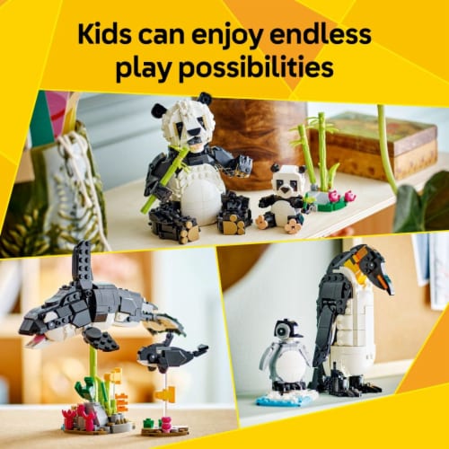 LEGO Creator 3 in 1 Wild Animals Panda Family Building Toy 31165, 626 ...