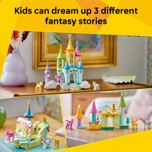 LEGO Creator 3 in 1 Unicorn Castle Building Toy 31175 Perspective: left