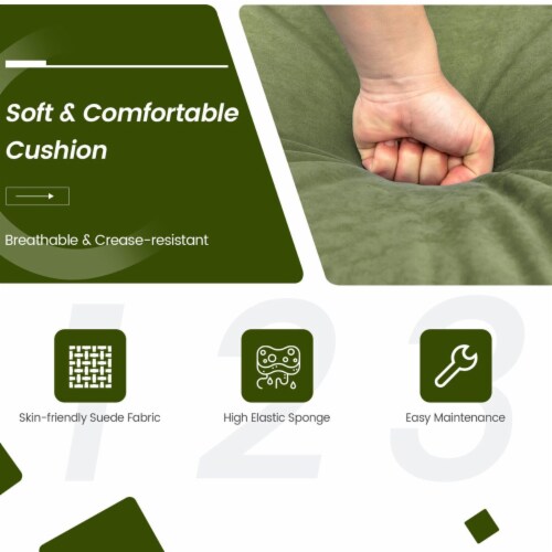 Upholstered Modular 3-Seater Sectional Sofa Couch w/ 2 Bolsters USB Ports & Socket Perspective: left